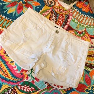 Forever 21 premium denim white shorts
